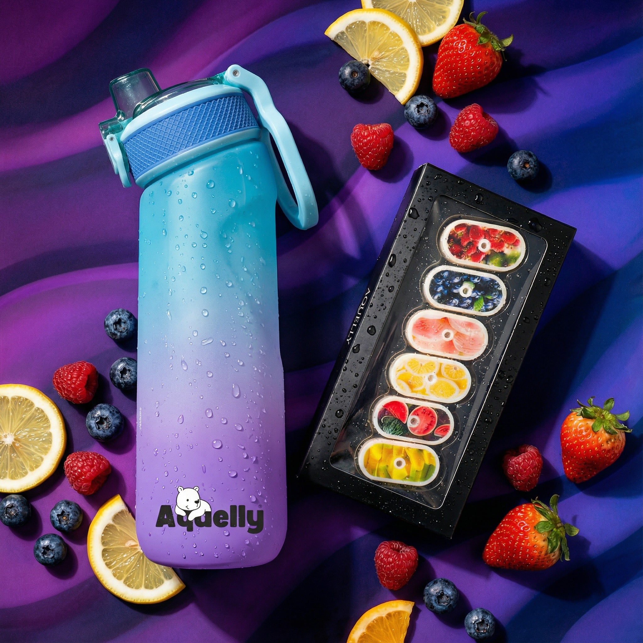 Aquelly™ | Bidon z Iluzją Smaku + 5 Kapsułek