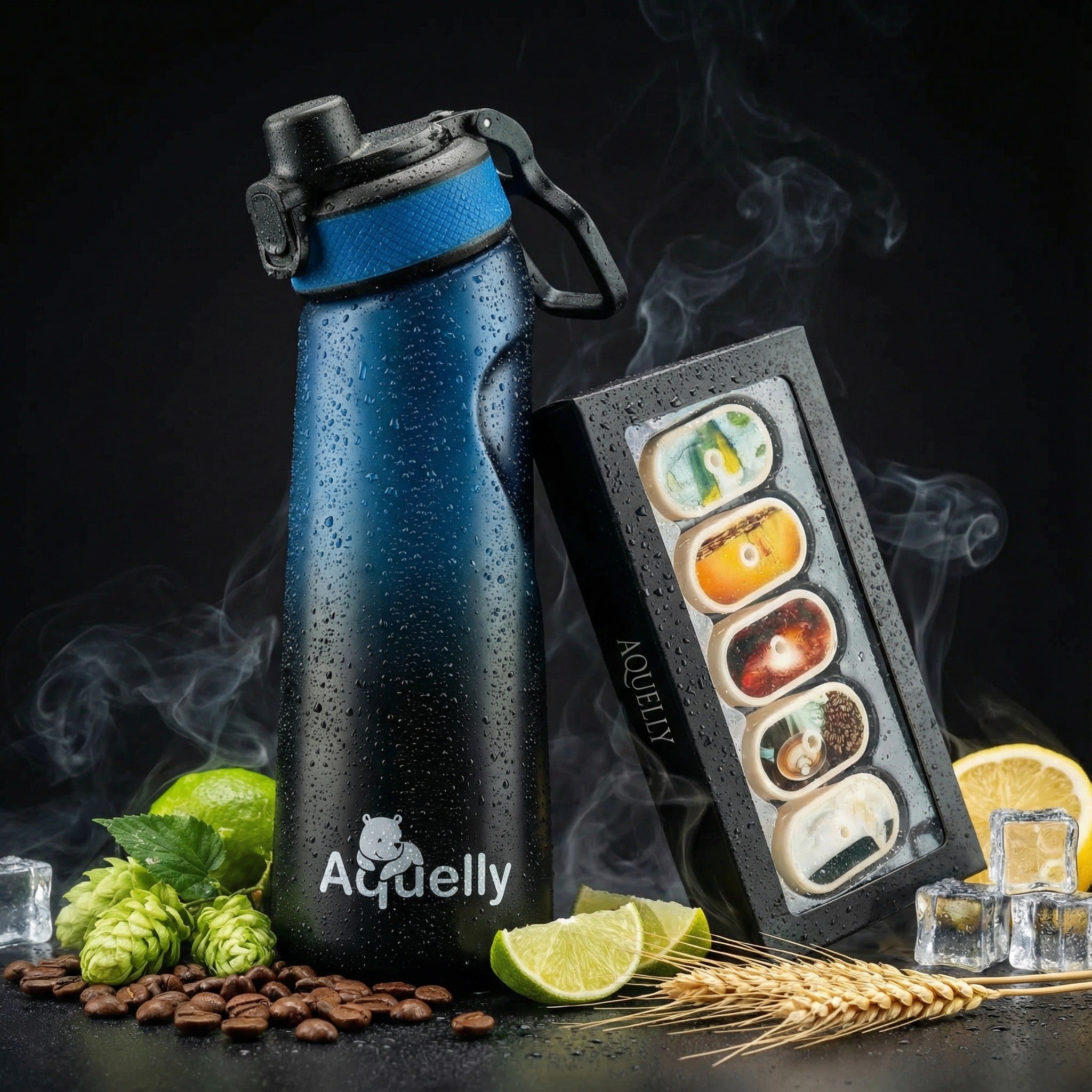 Aquelly™ | Bidon z Iluzją Smaku + 5 Kapsułek