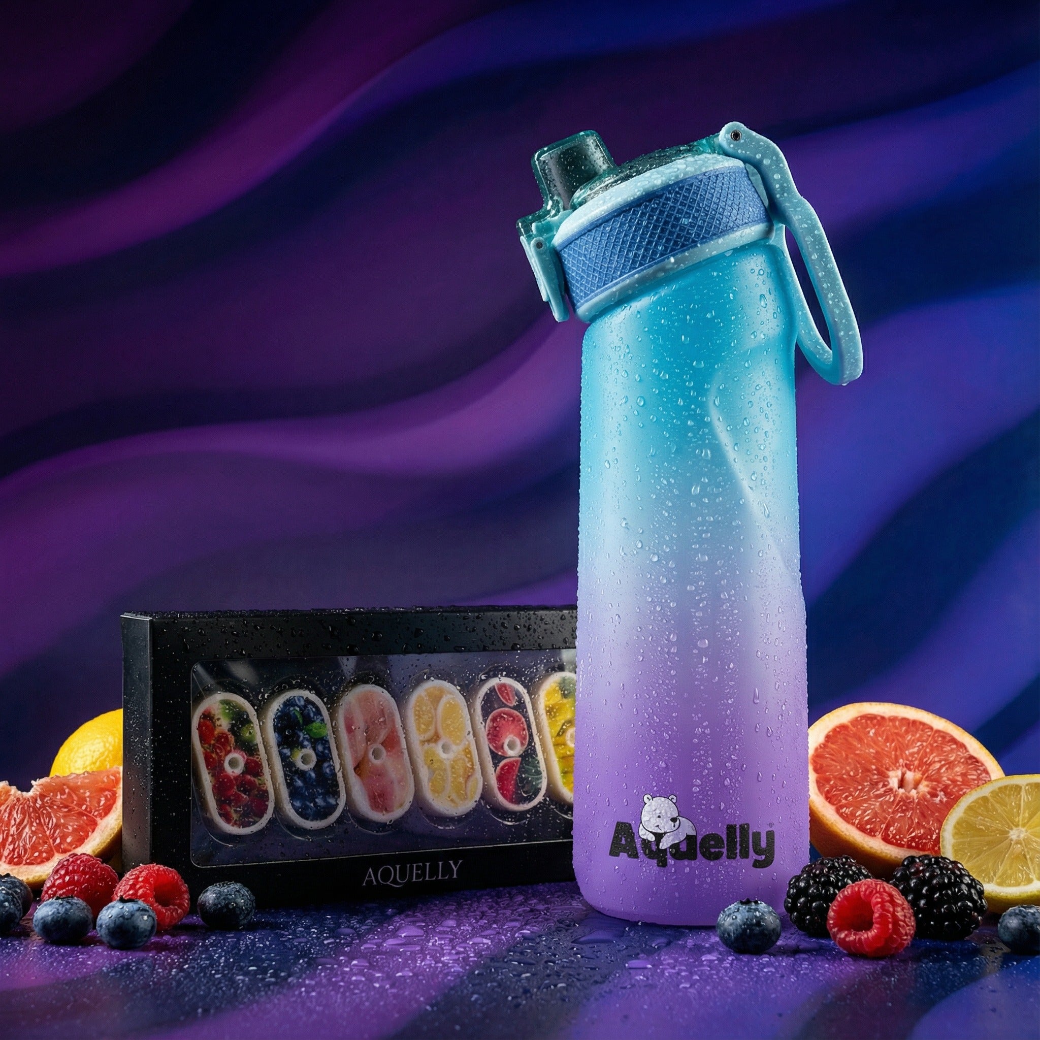 Aquelly™ | Bidon z Iluzją Smaku + 5 Kapsułek