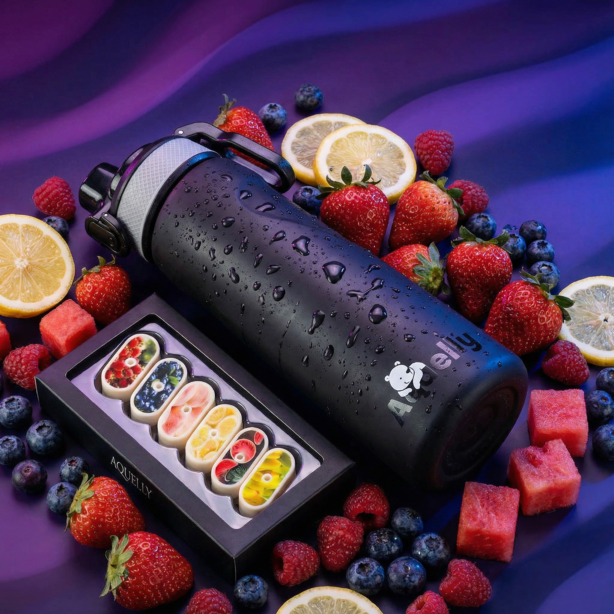 Aquelly™ | Bidon z Iluzją Smaku + 5 Kapsułek